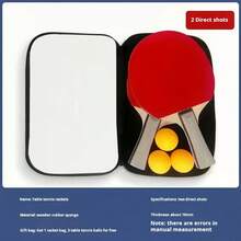 1 Set 5/6 Star Table Tennis Racket, 2pcs Professional Ping Pong Racket Set Pimpled Rubber Blade Bat Paddle With Bag (Random Handle Color, Random Bag Color, Wooden Product With Minor Defects, Please Avoid Ordering If You Mind) - Multicolor - View 9