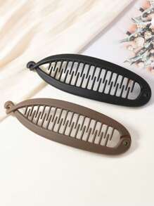 1/2 Stuks Amber Bananen Clip Paardenstaart Clip Franse Elegante Hoge Craniale Top Haar Clip Krullend Haar Clip