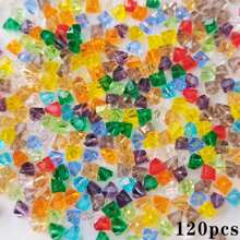 120pcs Triangle Austrian Crystal Glass Beads Spacer Loose Beads For Jewelry Making Bracelets & Bangles Necklace DIY 4mm