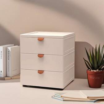 Desktop Multifunctional Organiser, Stackable Plastic Storage Chest Of Drawers, Dresser Cosmetic Organiser, Watch Jewellery Drawer Storage Box, Bathroom Toothbrush Organiser, Office Stationery Storage Box, White 4/3/2 Tier Drawer Box 20cm