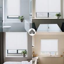 Translucent Roller Blind, Plain Roller Blind - Easy Wall Or Ceiling Mounting, Various Colors, Free 24/48h Delivery To The Iberian Peninsula - Xanh đậm - Xem 3