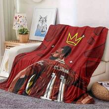 红色衬衫羊毛毯 - 图案毯适合沙发、办公室、床、露营、旅行，柔软舒适的创意主题温暖伴侣，四季多功能午睡和完美的礼物 - 彩色 - 查看 4