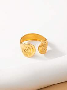 1 pieza Juego de anillos con diseño de estrella de mar de color dorado para mujeres, ideal para el verano y la playa