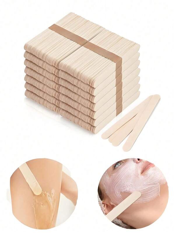 100 Piece Large Jumbo Wooden Craft Sticks Premium Natural Organic Wood For Waxing, Craft Project, Tongue Depressor, Popsicle, Ice Cream Stick,Woodcraft, Paint Stirrer And Art - Apremont