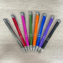 Penne a sfera di lusso personalizzate in metallo e alluminio con astuccio in pelle nera - strumenti di scrittura personalizzati per nome e sito web aziendale, regalo perfetto per uomini, anniversari, compleanni, regali di laurea - Multicolore - Visualizzare 12