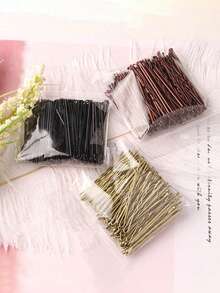 100 Pieces For Women's Wavy U-Shaped Invisible Hairpin With Side Bangs And Radiance, Suitable For Commuting, Office, Travel, Gift, Styling Ponytail, Bun, Face Wash, Make-Up Ladies Hair Accessories - Multicolor - View 7