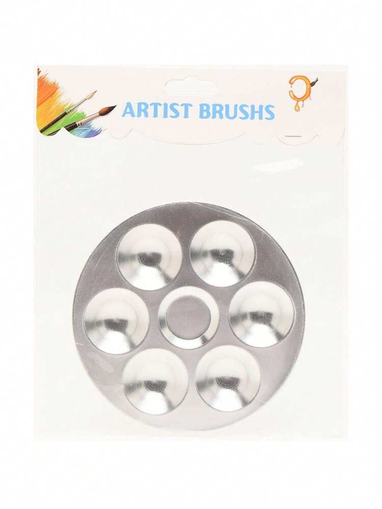 1 pieza Bandeja para pintura de dólar, adecuada para paleta de 6 colores, multicolor, útiles escolares, de vuelta a la escuela - Multicolor - Añade 1