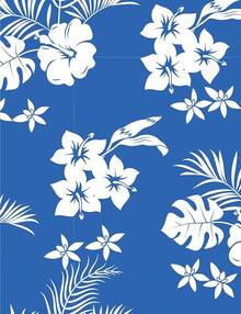 Men's Hawaiian Shirt Button Down Tropical Beach Short Sleeve Aloha Shirthalloween - 白花藍 - 查看 2