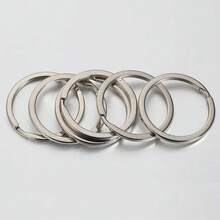 20pcs Flat Metal Key Rings Split Keychain Accessories Suitable For DIY Key Case, Bag Hanging Decor - Split Circle - View 5