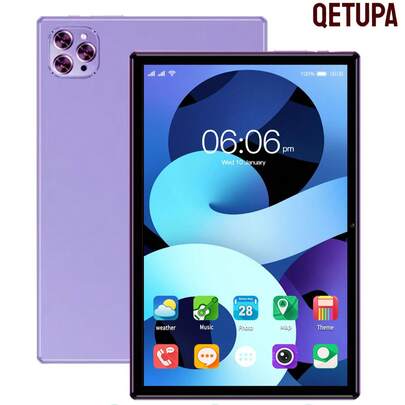 Qetupa 2025 Model 10.1 Inch High-Performance Tablet PC, 4GB+64GB, Android 14 System, Supports 802.11ac Wi-Fi, Quad-Core MTK 6755 1.3GHz Processor, 1280*800 IPS HD Large Screen, 6000mAh Battery (Adapter Not Included), Supports Widevine L1, 2MP Front Camera, 5MP Rear Camera (Does Not Support SIM Card)