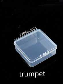 1/3/6 pièces Autocollants Boîte de rangement en plastique, Organisateur de dos, Notes, Emballage, Boîtes de rangement de papeterie, Boîtes à stylos, Boucles de fermeture, Boîtes vides sans grille en PP, Boîtes de rangement en plastique transparent, Accessoires, Boîtes carrées en plastique PP