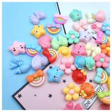 1/2/5/10/20/50/100 Piezas de Estrellas, Corazones, Flores, Lazos, Arcoíris brillantes hechos a mano DIY - Accesorios para clips de pelo y fundas de teléfono
