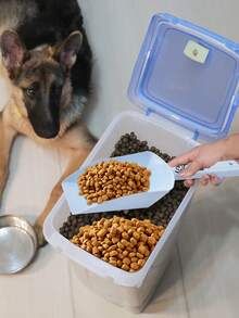 1 件定制文本多功能宠物罐头勺，长柄勺，用于狗和猫粮混合，开罐器勺