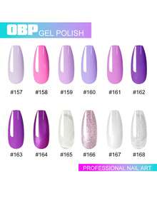 OBP C & G Gama De 12 Geles Semipermanente Esmalte Obp - Elegir Gamas - Morado - Ver 2