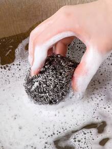 24 Pack Steel Wool Scrubber, Metal Kitchen Scrubbing Sponges, Dishwashing Scouring Pads Heavy Duty, Premium Stainless Steel Scrubbers For Cleaning Dishes Pots And Pans Bathroom Oven (Sliver)