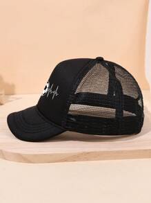 1Pc Children's Football Printed Baseball Cap With Drawstring Mesh Breathable Sunshade Fashionable Baseball Cap Truck Driver Baseball Cap,Suitable For Outdoor Activities And Sports