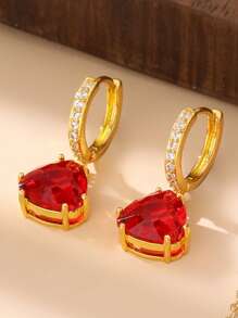 Charming Girl Crystal Zirconia Shinny Earring Necklace Set For Party Gift