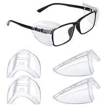 3Set (4pcs/Set) Clear Universal Flexible Protective Side Shields For Eye Glasses Safety - Transparent - View 1