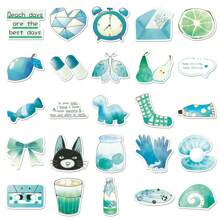 50 PEÇAS Adesivos originais de sal pintados à mão, adesivos de estética em vinil para scrapbooking, diário, laptop, para-choque, skate, garrafa d'água, computador, telefone, desenhos animados, capacete de segurança, carros, adesivos e decalques, material escolar, de volta às aulas