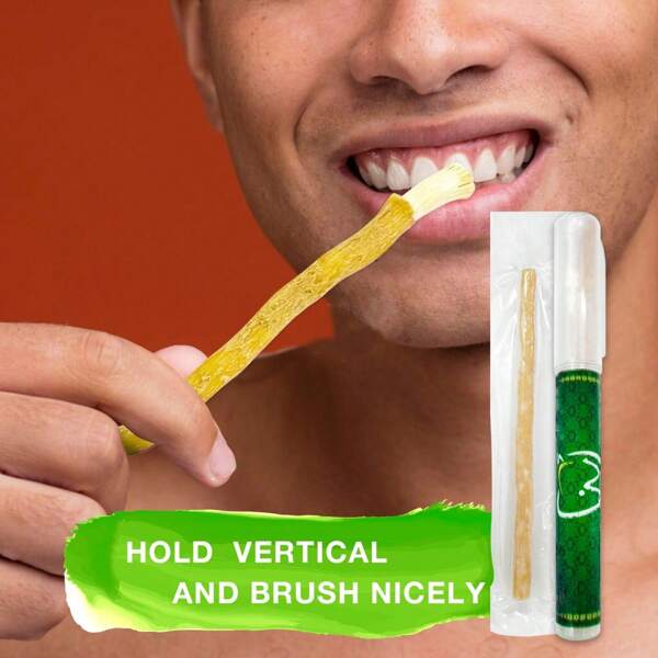 Portable Travel Natural Toothbrush Miswak Toothbrush Traditional Toothbrush Stick Bamboo Toothbrush Organic Twig Toothbrush For Sensitive Gums Gift