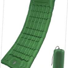 Camping Sleeping Pad With Pillow: Extra Thick 4.7 Inch UltraLight Self Inflating Air Mattr Lightweight Compact Inflatable Sleep Mat For Backpacking Hiking Tent Olive Green - OliveGreen - View 2