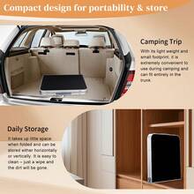 4Ft Portable Multipurpose Folding Table Black - Black - View 10