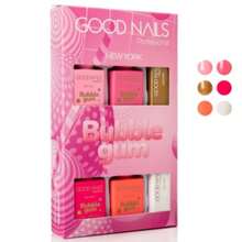 Good Nails New York set de esmaltes en gel "Bubble Gum" incluye 6 colores, kit profesional para manicura y pedicura, esmalte semipermanente uñas acabado brillante - Multicolor - Ver 9