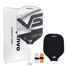 VISPINVO 16MM Edgeless Pickleball Paddle, 3K T700 Thermoformed Raw Carbon Fiber Pickleball Paddle, USAPA Approved, Foam Injected Edges For Expanded Sweet Spot, Control And Balance