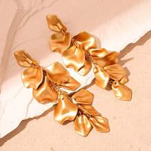 1 Par de Elegantes Aretes con Flecos y Estampado Floral para Mujeres, Adecuados para Vacaciones, Cumpleaños, Citas, Fiestas, Bodas y Accesorios de Viaje