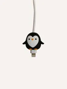 Cartoon Penguin Silicone Data Cable Protector Case, Cute Bite-Proof Gifts For Apple Phone Charging Cable
