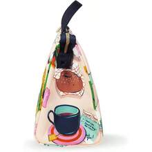 Local Shipping-Kate Spade New York Portable Soft Cooler Lunch Bag With Silver Insulated Interior Lining And Storage Pocket, Floral Garden - Silver - View 4