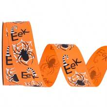 Halloween Schädel Gros-Grain-Band Dekoration, Kürbis Spinne Geist Festival Geschenkverpackungsband-Set