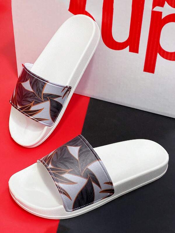 Men's & Women's Slippers Indoor Anti Slip Flat Bottom Comfortable Exquisite Slides Thick Soled Garden Shoes Waterproof Bathroom Beach Pool Vacation Camping Casual Outdoor Shoes Couple Sandals For All Seasons