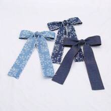 3 pièces Pinces à cheveux en tissu de jean, Pinces à queue de cheval haute, Accessoires cheveux, Pinces pince-canard, Pinces pour cheveux, Pinces à cheveux