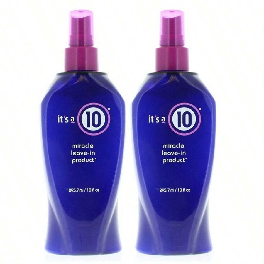 It's A 10 Miracle Leave-In Product 10oz/295.7ml (2 Pack) Frizz-Reducing, And Volumizing, Ideal For All Hair Types Perfect For Everyday Wear, Travel, Trial Use, Gifting, Dates, Parties, Holidays, And Special Occasions - 無色 - 查看 1