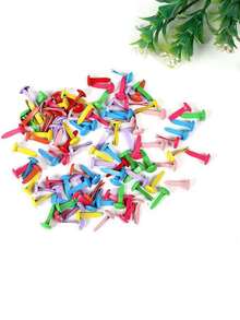 100pcs Mini Assorted Color Paper Fasteners, Round Head Metal Clips For Crafts, DIY Projects, Card Making, Handmade Supplies, Back To School - Multicolor - View 2