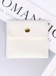 Set de 10 bolsitas de joyería de piel sintética PU de 3.15"X3.15" con cierre a presión, bolsas de regalo para mujeres y niñas, empaque para collares, ideal para viajes