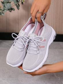 Women's Casual Lace-Up Sneakers For Street, Gym, And Everyday Wear