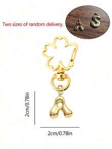 1pc Cute Bubble Alphabet Charm Bag Pendant - Flower Shape Keychain, High Quality Gold Letters A-Z, Shiny Alloy Bag And Backpack Pendant - Perfect Gift For Birthdays And Special Occasions, Keychain Ring Bag Backpack Pendant Car Pendant, Gift For Women And Girls, Wallet And Handbag Accessories, Bag Pendant, Best Gift For Lovers, Friends, Party Souvenirs