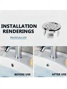 2/4/6/10pcs Ceramic Sink Basin Countertop Vessel Sink Art Basin Overflow Drain Plug Accessories, White Decorative