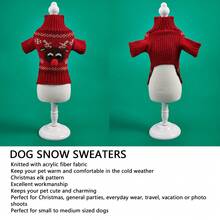 Suéteres de nieve para perros, suéteres gruesos para Navidad, Año Nuevo y fiestas para perros pequeños y medianos.