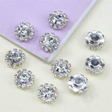 5pcs/set Copper Button, Rhinestone Decor Hand Sewing & Crafts Supply