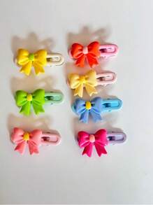 Juego de 7 pasadores de colores con diseño de lazo de dopamina para el cabello de niñas, accesorios para el cabello, accesorios escolares, pinzas, pasadores de pelo, garras de pelo