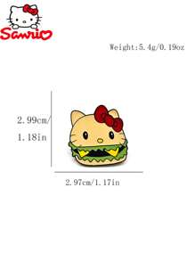 Sanrio 5 peças, novo trio de broches de liga metálica com distintivos de desenho animado da Hello Kitty, acessórios decorativos, mochila com broche de esmalte fofo para escola
