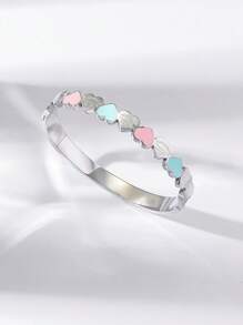 Novo Bracelete de Aço Inoxidável Decorado com Pedras de Zircônia, Simples e da Moda, Presente Perfeito