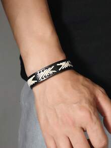 1pc Adjustable Vintage Woven Bracelet, Perfect Accessory To Complement Casual Or Formal Attire, Showcasing Personal Style And Character. Durable Snap Closure. - Multicolor - View 9