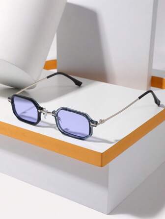 1 Pair Thin Frame Multi-Color Versatile Sunglasses, Lightweight & Durable For Business Or Leisure, Face Flattering Design For Adults