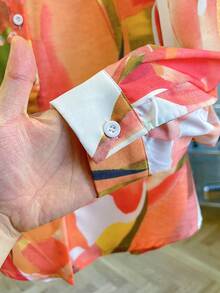 Women's Fashion New Single-Breasted Long Sleeve Shirt - Red - View 7