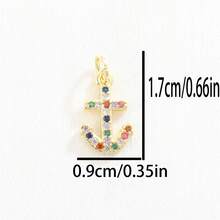 1 件铜合金猫、狗、独角兽吊坠 DIY 配件，可制作手链、项链、耳环、饰物、钥匙扣，适合儿童节、万圣节、情人节、珠宝制作、工艺品 - 彩色 - 查看 6