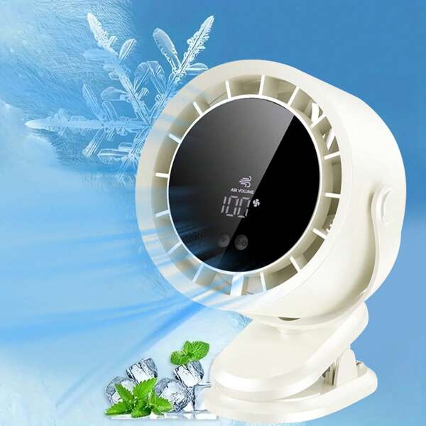 Ventilator, leiser Betrieb, vertikale & horizontale 360°-Drehung, 10-Kern Eiserkennungs-Kühlaggregat, klima-ähnliche Kaltluft von 16°C, Tischventilator